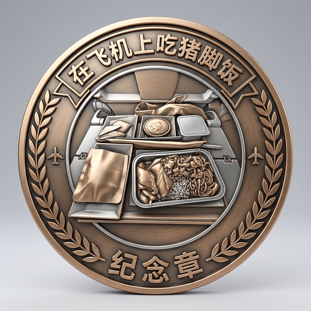 在飞机上吃猪脚饭